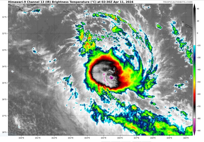TC 22P(PAUL)// Remnants of TC 21S(OLGA)// ECMWF 10 Day Storm Tracks// 1103utc TC 22P(PAUL)// Remnants of TC 21S(OLGA)// ECMWF 10 Day Storm Tracks// 1103utc