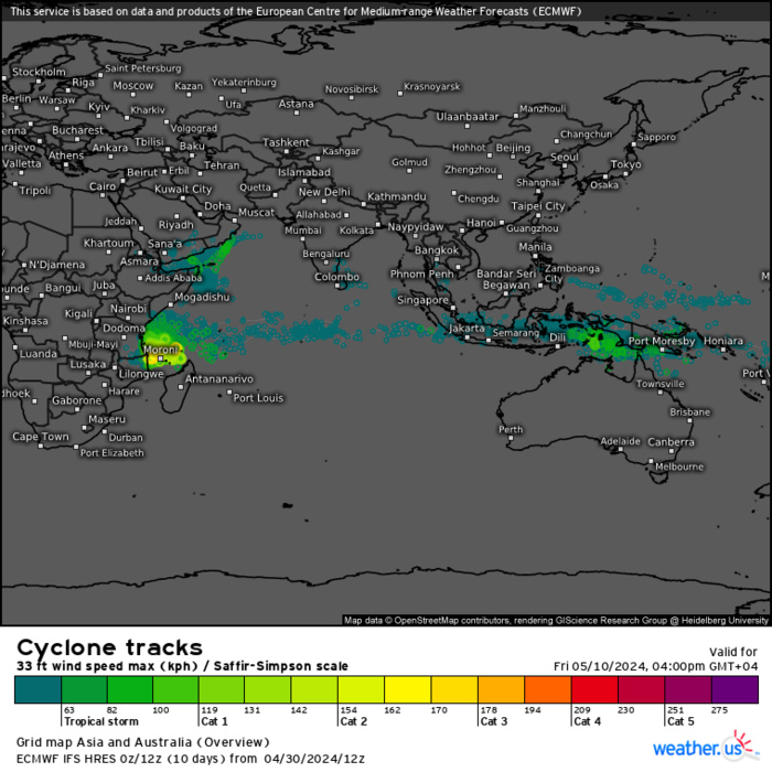 INVEST 90S Tropical Cyclone Formation Alert//ECMWF 10 Day Storm Tracks//3 Week TC Formation Probability//0103utc