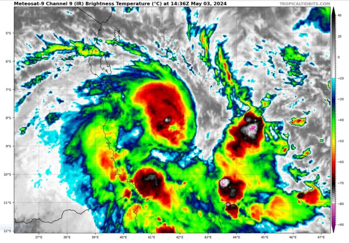 TC 23S(HIDAYA) peaked at 80 knots/CAT 1 US A NEW RECORD AS THE MOST INTENSE TC IN THIS REGION//0315utc