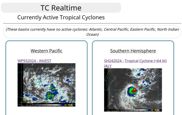 TC 24S(IALY) intensifying a bit//INVEST 93W//INVEST 93S// ECMWF 10 Day Storm Tracks//1706utc