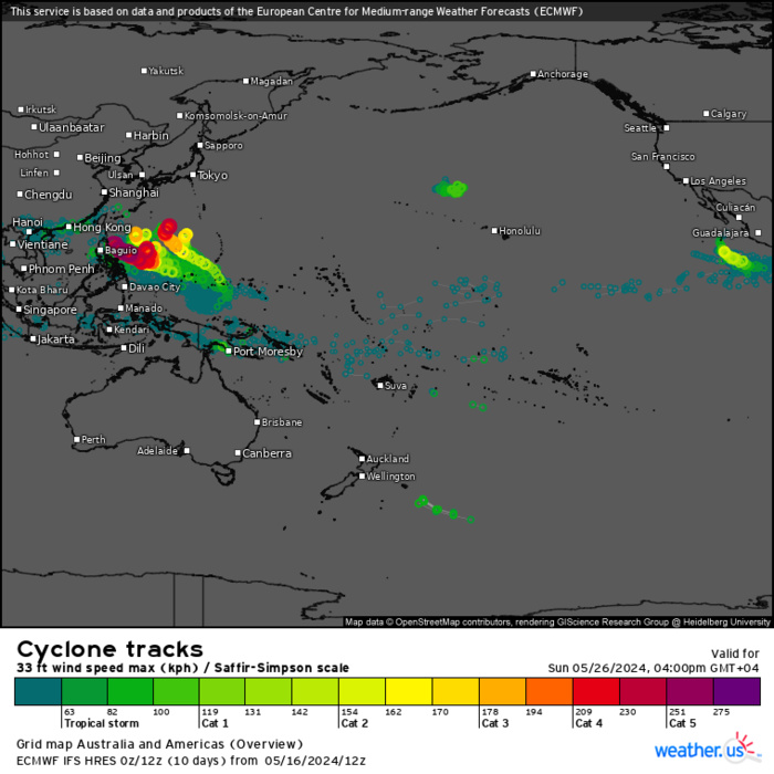 TC 24S(IALY) intensifying a bit//INVEST 93W//INVEST 93S// ECMWF 10 Day Storm Tracks//1706utc