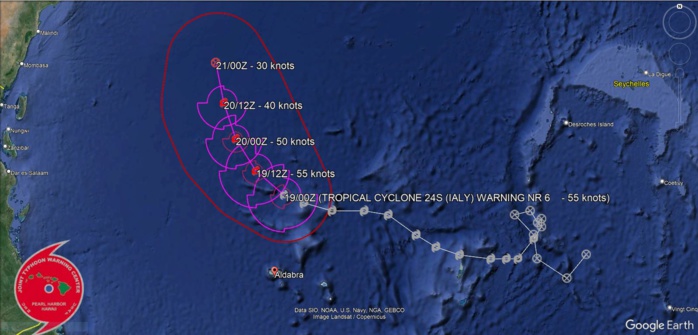 TC 24S(IALY) peaks as a strong tropical storm// INVEST 93S// INVEST 93W// ECMWF 10 Day Storm Tracks// 1906utc