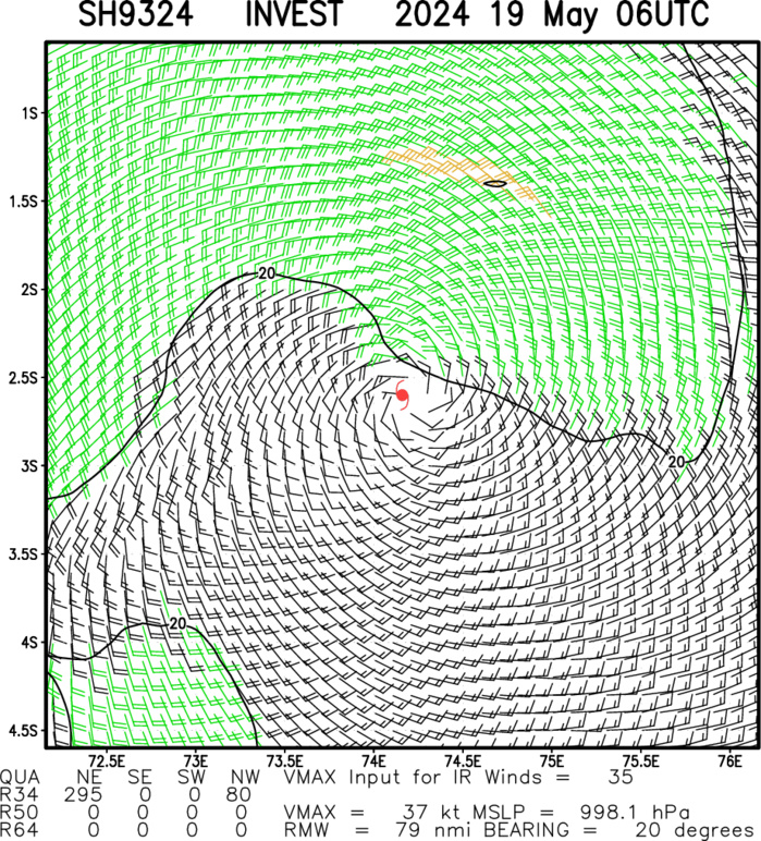TC 24S(IALY) peaks as a strong tropical storm// INVEST 93S// INVEST 93W// ECMWF 10 Day Storm Tracks// 1906utc