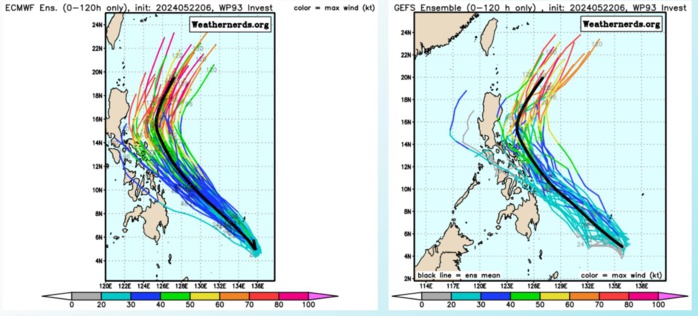INVEST 93W TCFA// TC 24S(IALY) peaked at Typhoon Intensity//INVEST 99B//TC 25S short-lived//10 Day ECMWF Storm Tracks// 3 Week TC Formation Probability//2215utc 