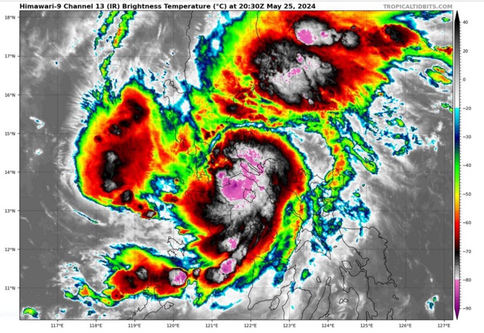 TS 01W forecast to reach Typhoon Intensity within 48h//TC 01B(REMAL) intensifying to make landfall by 24h//10 Day ECMWF Storm Tracks//2521utc