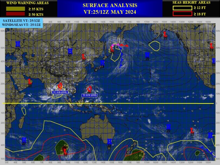 TS 01W forecast to reach Typhoon Intensity within 48h//TC 01B(REMAL) intensifying to make landfall by 24h//10 Day ECMWF Storm Tracks//2521utc