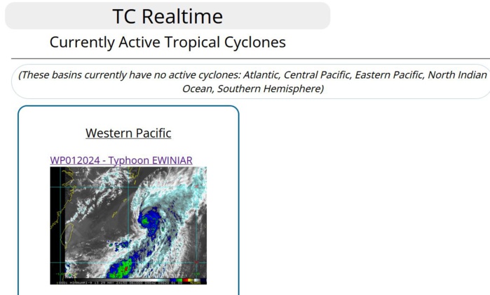 Typhoon 01W(EWINIAR) peaked at 95 Knots/CAT 2 US// ECMWF 10 Day Storm Tracks// 3 Week TC Formation Probability//2909utc