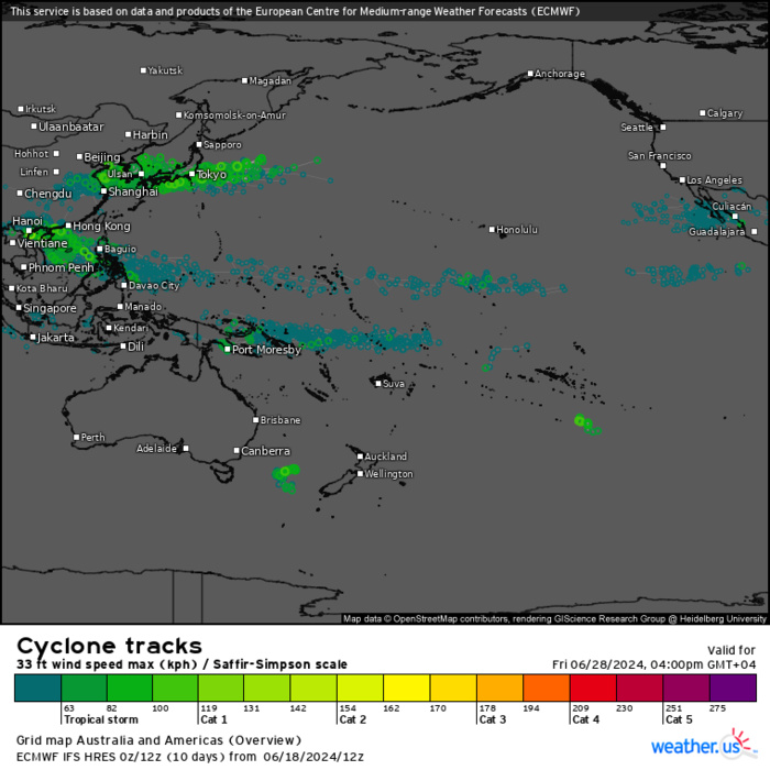 TS 01L // ECMWF 10 Day Storm Tracks// 3 Week TC Formation Probability//1900utc TS 01L // ECMWF 10 Day Storm Tracks// 3 Week TC Formation Probability//1900utc