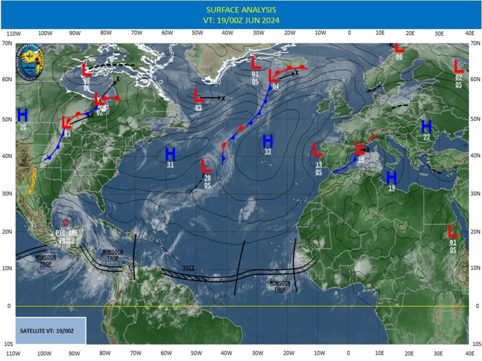 TS 01L // ECMWF 10 Day Storm Tracks// 3 Week TC Formation Probability//1900utc TS 01L // ECMWF 10 Day Storm Tracks// 3 Week TC Formation Probability//1900utc
