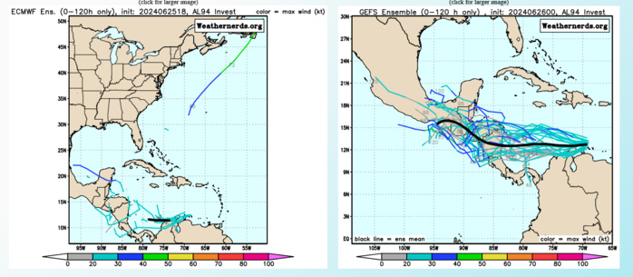 INVEST 98W//INVEST 94L // ECMWF 10 Day Storm Tracks// 3 Week TC Formation Probability//2606utc INVEST 98W//INVEST 94L // ECMWF 10 Day Storm Tracks// 3 Week TC Formation Probability//2606utc