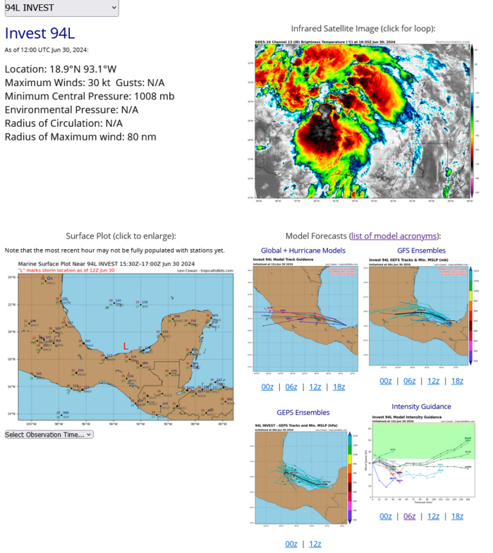 CAT 3 Hurricane 02L(BERYL) intensifying next 24h//INVEST 94L// INVEST 96L// ECMWF 10 Day Strom Tracks//3015utc CAT 3 Hurricane 02L(BERYL) intensifying next 24h//INVEST 94L// INVEST 96L// ECMWF 10 Day Strom Tracks//3015utc