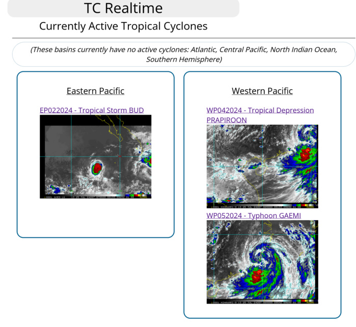 05W(GAEMI) making landfall over CHINA// INVEST 95W// 02E(BUD)// 3 Week TC Formation Probability//2509utc 05W(GAEMI) making landfall over CHINA// INVEST 95W// 02E(BUD)// 3 Week TC Formation Probability//2509utc