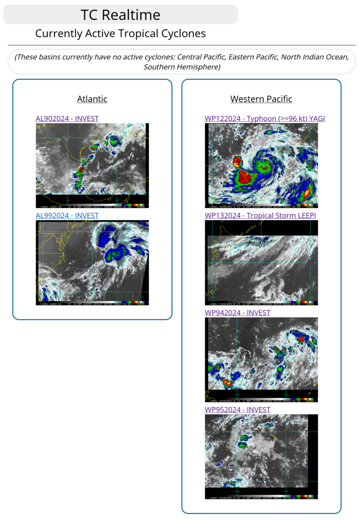12W(YAGI) reached Super Typhoon Intensity again after an ERC//TS 13W(LEEPI)//INVEST 95W to develop next 72 hours//0609utc 12W(YAGI) reached Super Typhoon Intensity again after an ERC//TS 13W(LEEPI)//INVEST 95W to develop next 72 hours//0609utc