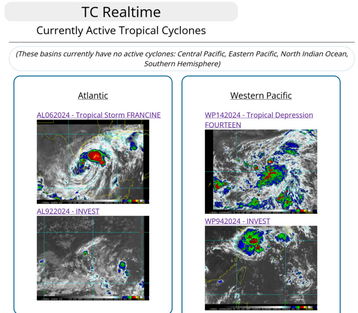 TD 14W to intensify significantly next 5 days// INVEST 94W// TS 06L(FRANCINE) intensifying// 1003utc TD 14W to intensify significantly next 5 days// INVEST 94W// TS 06L(FRANCINE) intensifying// 1003utc