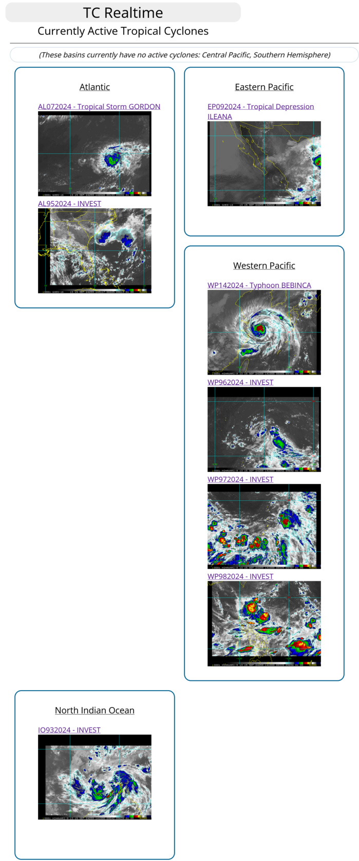 Typhoon 14W(BEBINCA) making landfall near SHANGHAI//INVEST 97W//INVEST 98W//TD 09E(ILEANA)// 1515utc Typhoon 14W(BEBINCA) making landfall near SHANGHAI//INVEST 97W//INVEST 98W//TD 09E(ILEANA)// 1515utc