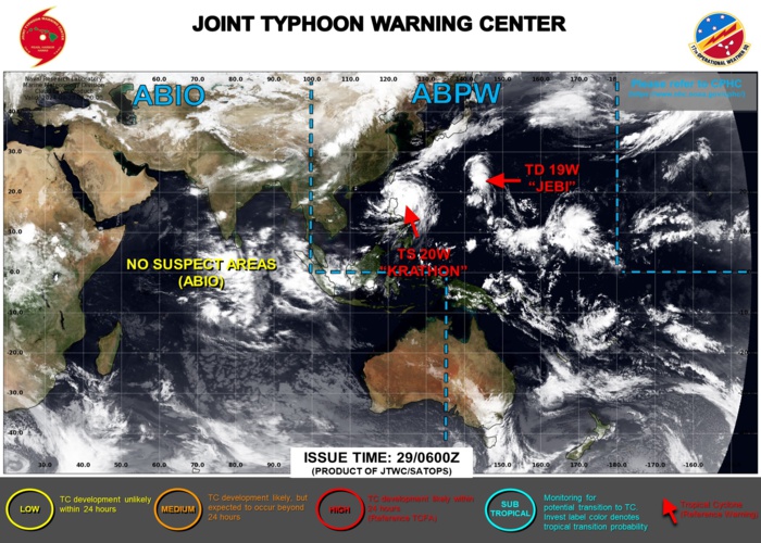 JTWC IS ISSUING 6HOURLY WARNINGS AND 3HOURLY SATELLITE BULLETINS ON 19W AND ON 20W. JTWC IS ISSUING 6HOURLY WARNINGS AND 3HOURLY SATELLITE BULLETINS ON 19W AND ON 20W.