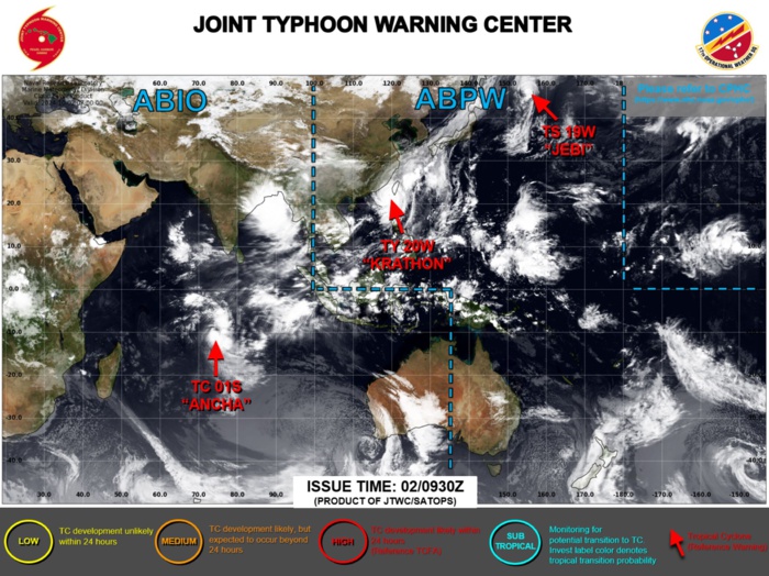 20W(KRATHON) reached Super Typhoon Intensity now bearing down on TAIWAN//19W(JEBI)//TC 01S(ANCHA)//0209utc 20W(KRATHON) reached Super Typhoon Intensity now bearing down on TAIWAN//19W(JEBI)//TC 01S(ANCHA)//0209utc