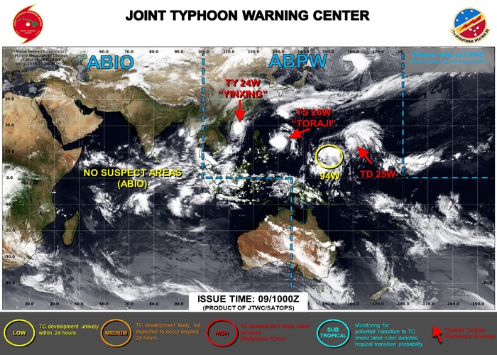JTWC IS ISSUING 6HOURLY WARNINGS AND 3HOURLY SATELLITE BULLETINS ON 24W, 25W AND 26W. JTWC IS ISSUING 6HOURLY WARNINGS AND 3HOURLY SATELLITE BULLETINS ON 24W, 25W AND 26W.