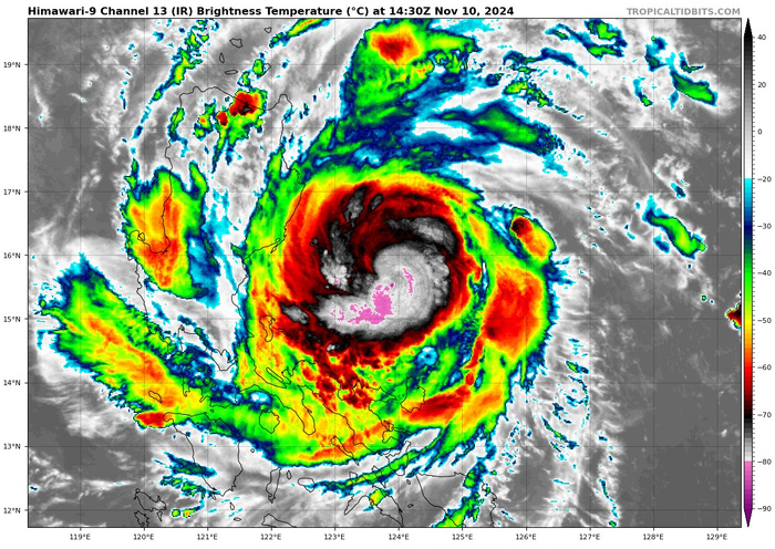 Typhoon 26W(TORAJI) intensifying and bearing down on LUZON// 1015utc Typhoon 26W(TORAJI) intensifying and bearing down on LUZON// 1015utc