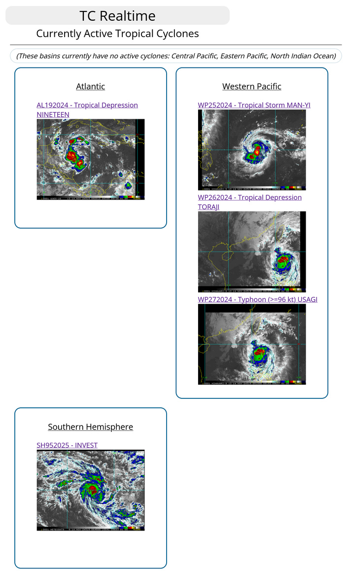 27W(USAGI) reached Super Typhoon Intensity//25W(MAN-YI) intensifying strongly next 48h//INVEST 95S soon to be numbered TC 02S//1409utc 27W(USAGI) reached Super Typhoon Intensity//25W(MAN-YI) intensifying strongly next 48h//INVEST 95S soon to be numbered TC 02S//1409utc