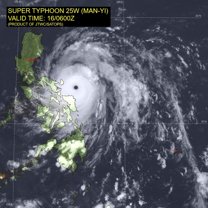 Super Typhoon 25W(MAN-YI) bearing down on the PHILIPPINES//TC 02S(BHEKI) reached CAT 1 US//Super Typhoon 27W(USAGI) Final Warning//1609utc Super Typhoon 25W(MAN-YI) bearing down on the PHILIPPINES//TC 02S(BHEKI) reached CAT 1 US//Super Typhoon 27W(USAGI) Final Warning//1609utc
