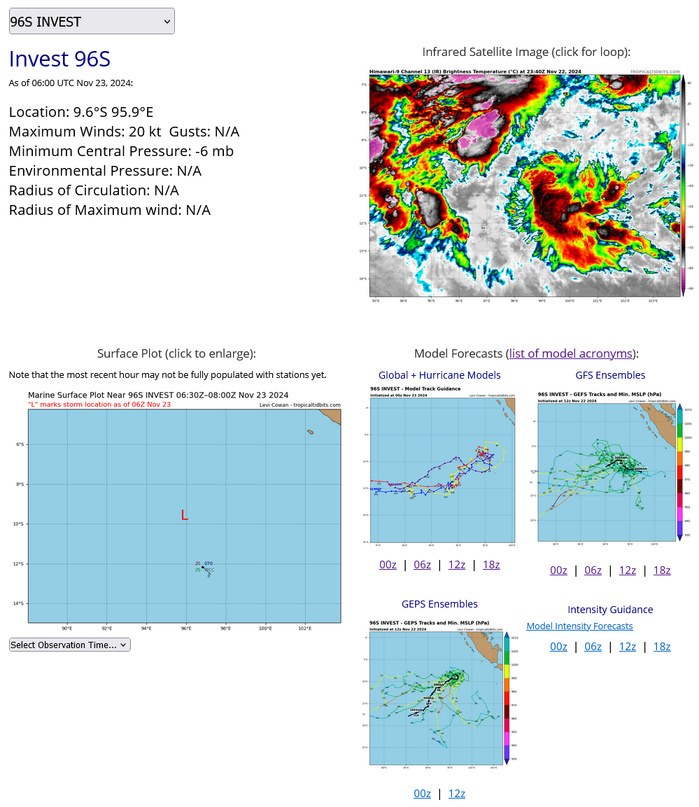 INVEST 99B// REMNANTS OF TC 02S(BHEKI)// INVEST 96S// 2306utc updates INVEST 99B// REMNANTS OF TC 02S(BHEKI)// INVEST 96S// 2306utc updates