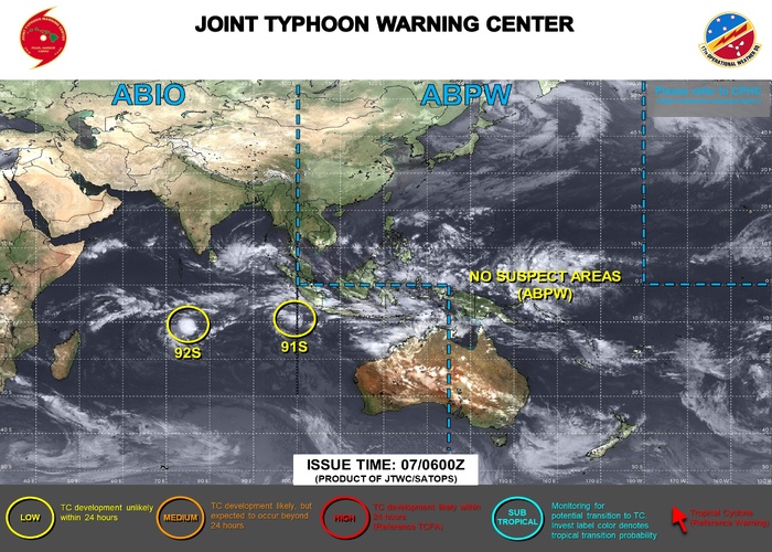 JTWC IS ISSUING 3HOURLY SATELLITE BULLETINS ON 90B, 91S AND 92S. JTWC IS ISSUING 3HOURLY SATELLITE BULLETINS ON 90B, 91S AND 92S.
