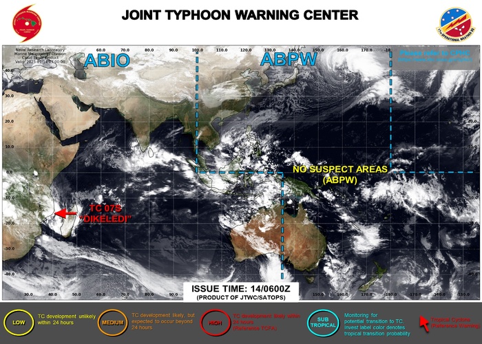TC 07S(DIKELEDI): estimated intensity before landfall over Northern MADAGASCAR corrected upward now at CAT 2 US//1406utc TC 07S(DIKELEDI): estimated intensity before landfall over Northern MADAGASCAR corrected upward now at CAT 2 US//1406utc