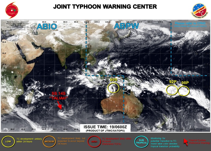 JTWC IS ISSUING 3 HOURLY SATELLITE BULLETINS ON SUBTROPICAL CYCLONE 14S AND ON INVEST 99S. JTWC IS ISSUING 3 HOURLY SATELLITE BULLETINS ON SUBTROPICAL CYCLONE 14S AND ON INVEST 99S.