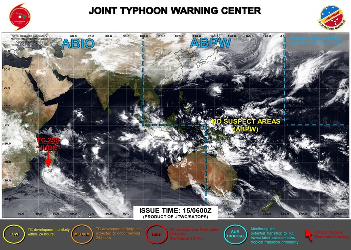 JTWC IS ISSUING 12 HOURLY WARNINGS AND 3 HOURLY SATELLITE BULLETINS ON TC 25S. JTWC IS ISSUING 12 HOURLY WARNINGS AND 3 HOURLY SATELLITE BULLETINS ON TC 25S.