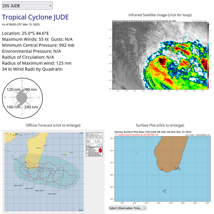 TC 25S(JUDE) hits Southern MADAGASCAR// 1509utc TC 25S(JUDE) hits Southern MADAGASCAR// 1509utc