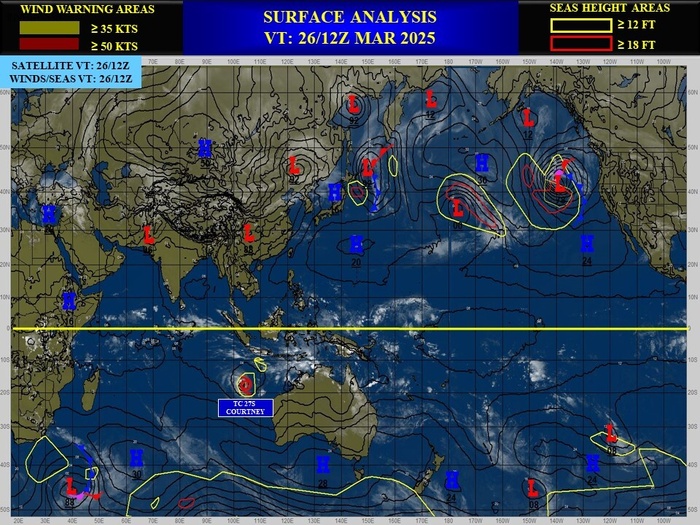 TC 27S(COURTNEY) Category 1 US intensifying// INVEST 93S// INVEST 96W//3 Week Tropical Cyclone Formation Probability//2700utc 