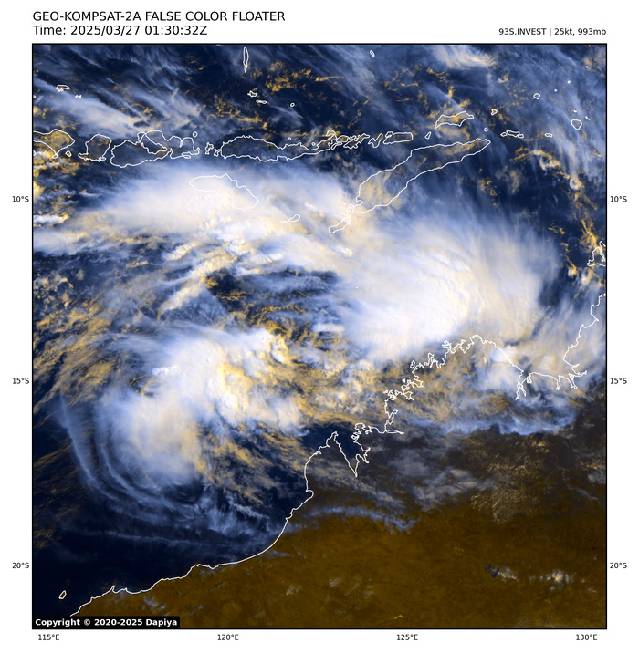 TC 27S(COURTNEY) Category 1 US intensifying// INVEST 93S// INVEST 96W//3 Week Tropical Cyclone Formation Probability//2700utc 