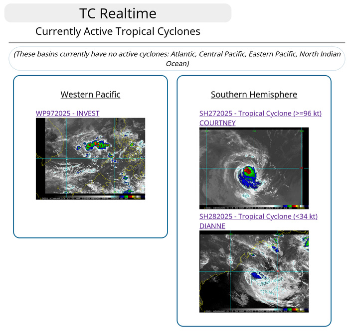 TC 27S(COURTNEY) recahed Super Typhoon Intensity//Over-land TC 28S(DIANNE)//INVEST 97W//3003uitc