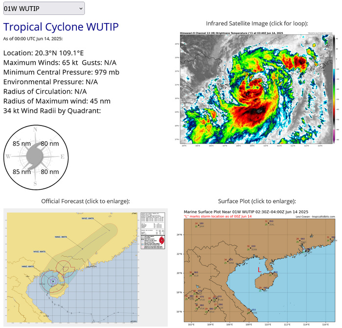 01W(WUTIP) 1st Typhoon of the 2025 Western North Pacific season