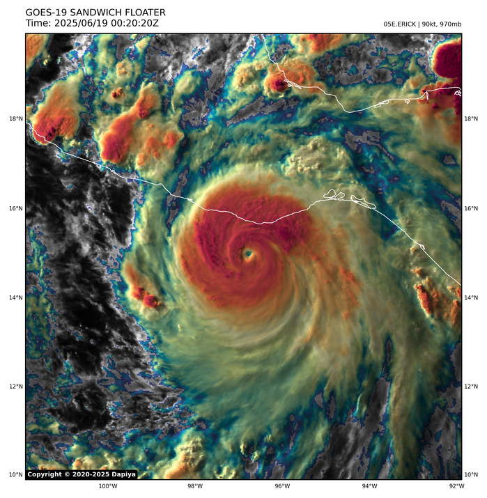 Major HURRICANE 05E(ERICK) near CAT 4 US making landfall 
