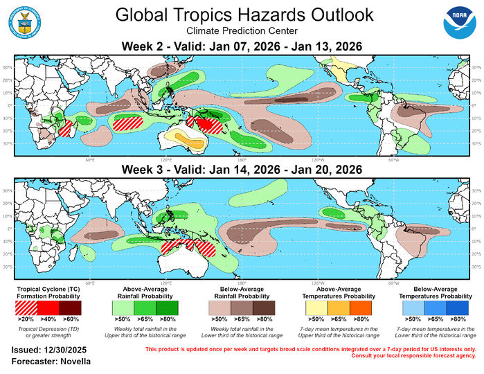 3 Week Tropical Cyclone Formation Probability//12/30/25