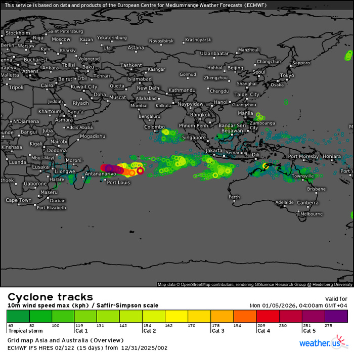 3 Week Tropical Cyclone Formation Probability//12/30/25