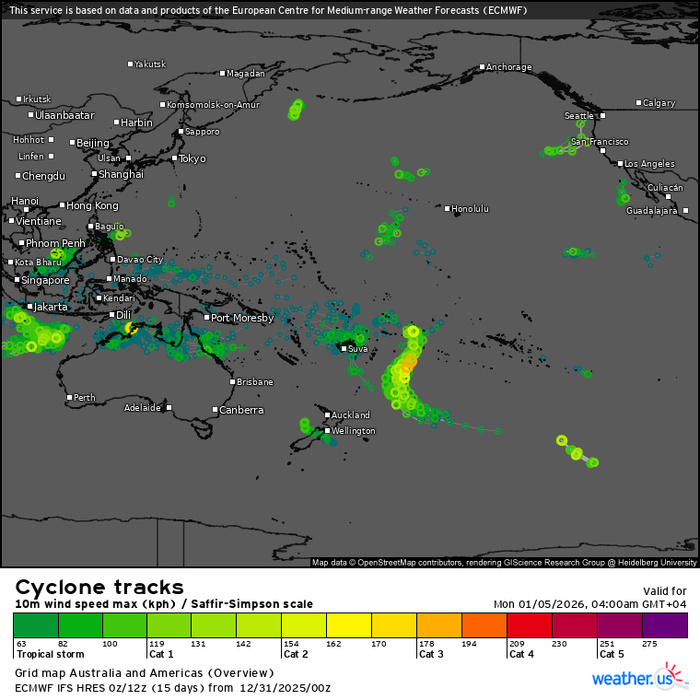 3 Week Tropical Cyclone Formation Probability//12/30/25