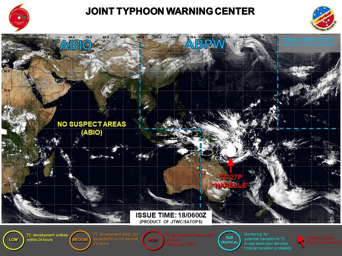 Intensifying TC 27P NARELLE forecast to reach CAT 4 US within 48h Intensifying TC 27P NARELLE forecast to reach CAT 4 US within 48h