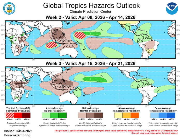 3 Week Tropical Cyclone Formation Probability//03/31/26 3 Week Tropical Cyclone Formation Probability//03/31/26