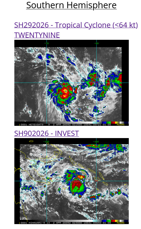 TC 29S forecast to reach Typhoon Intensity within 36h/Invest 90P under watch//040226 03UTC