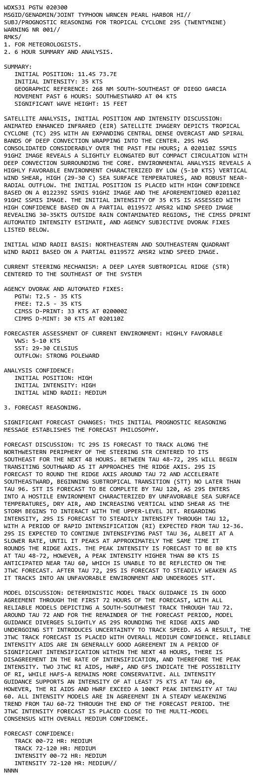 TC 29S forecast to reach Typhoon Intensity within 36h/Invest 90P under watch//040226 03UTC