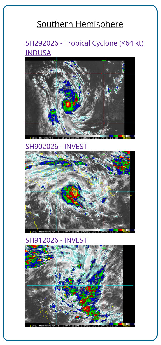 TC 29S (INDUSA) to reach Hurricane/Typhoon Intensity within 24h/Invest 90P high/Invest 91P