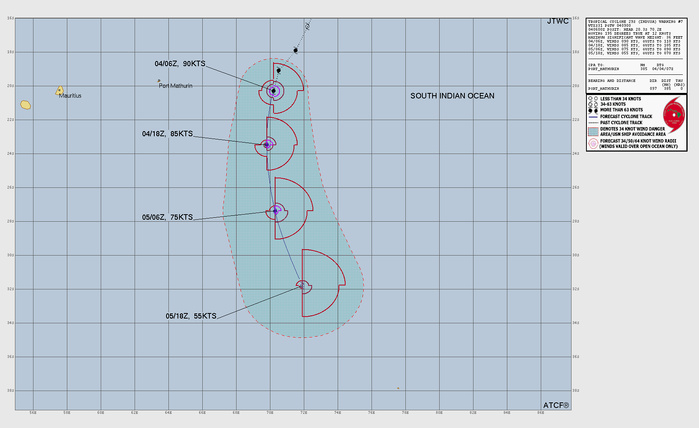 TC 29S (INDUSA) peaks at CAT 2 US//TC 30P very slow moving and intensifying/INVEST 91P medium