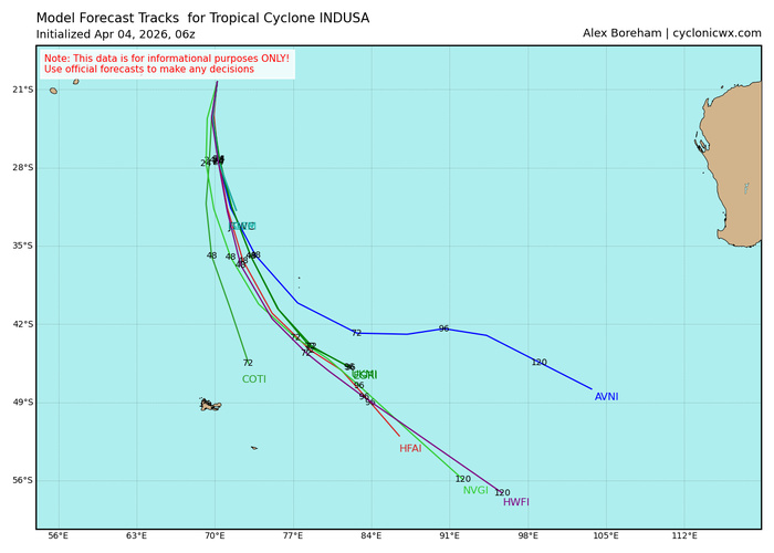 TC 29S (INDUSA) peaks at CAT 2 US//TC 30P very slow moving and intensifying/INVEST 91P medium TC 29S (INDUSA) peaks at CAT 2 US//TC 30P very slow moving and intensifying/INVEST 91P medium