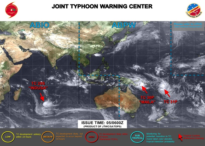 SOUTH PACIFIC: TC 30P(MAILA) still intensifying but still very slow moving/ TC 31P (VAIANU) Rapid Intensification likely next 36 hours//051500Z