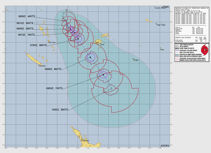 SOUTH PACIFIC: TC 30P(MAILA) still intensifying but still very slow moving/ TC 31P (VAIANU) Rapid Intensification likely next 36 hours//051500Z
