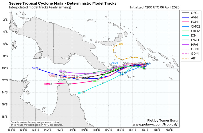 SOUTH PACIFIC: TC 30P(MAILA) and TC 31P(VAIANU) both forecast to reach CAT 3 US within 12 hours//061500Z SOUTH PACIFIC: TC 30P(MAILA) and TC 31P(VAIANU) both forecast to reach CAT 3 US within 12 hours//061500Z