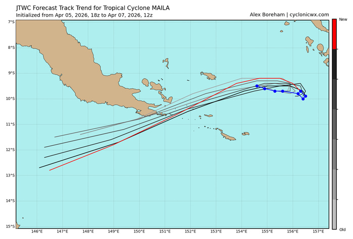 SOUTH PACIFIC: TC 30P(MAILA) near CAT 4 US despite possible up-welling,intensification still possible next 24h/TC 31P (VAIANU) peaked at CAT 3 forecast to be a strong Subtropical Storm by 96h//071500 UTC SOUTH PACIFIC: TC 30P(MAILA) near CAT 4 US despite possible up-welling,intensification still possible next 24h/TC 31P (VAIANU) peaked at CAT 3 forecast to be a strong Subtropical Storm by 96h//071500 UTC